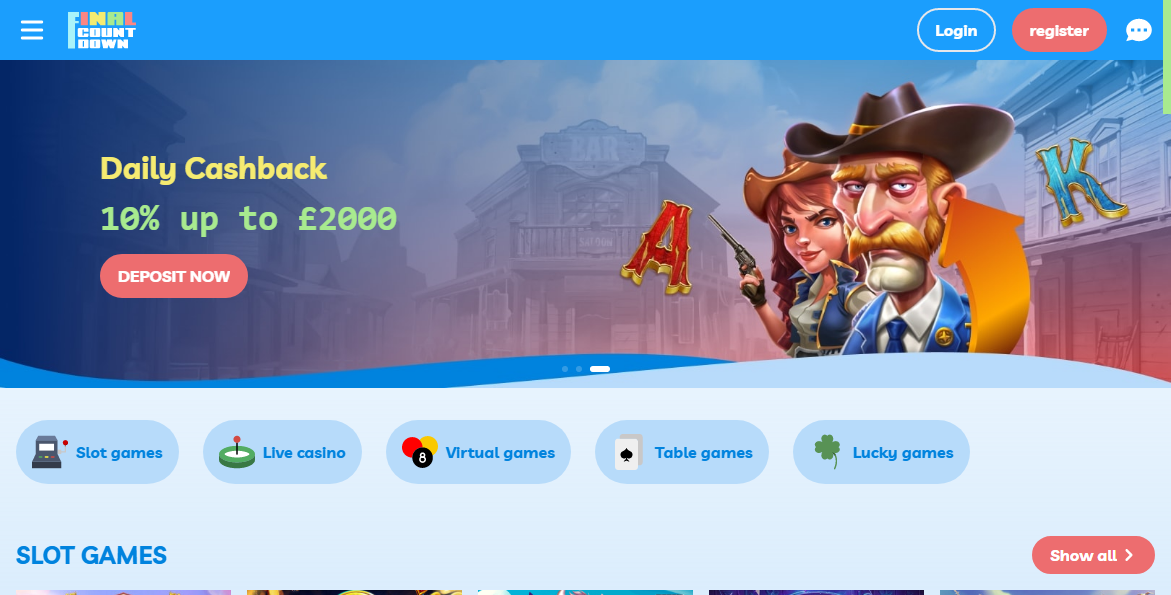 FinalCountdown.co Casino Desktop screenshot